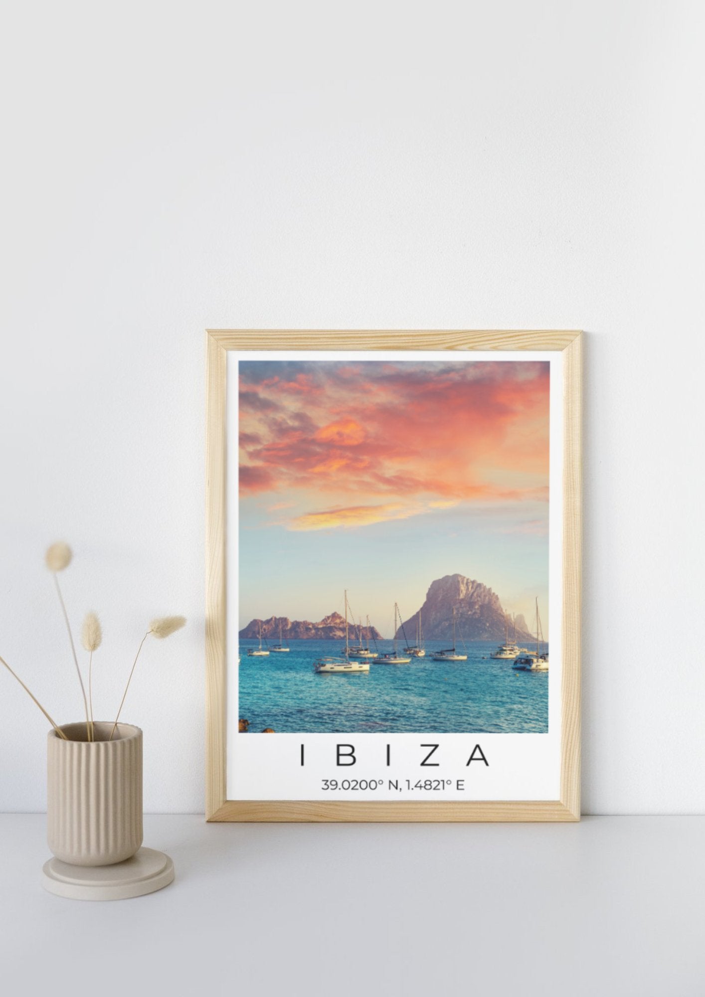 Ibiza Coordinates Poster - ProfessorPrintsUK - A6