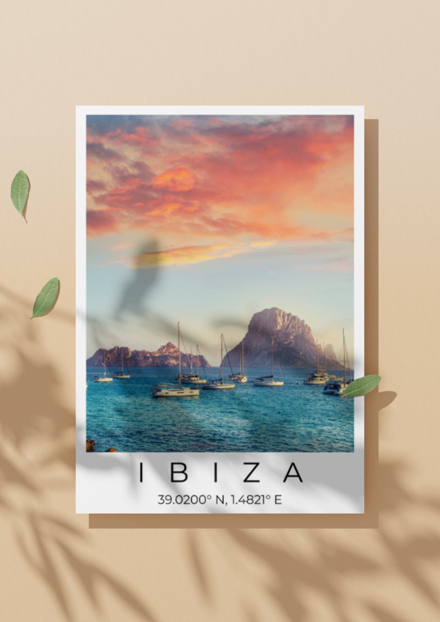 Ibiza Coordinates Poster - ProfessorPrintsUK - A1