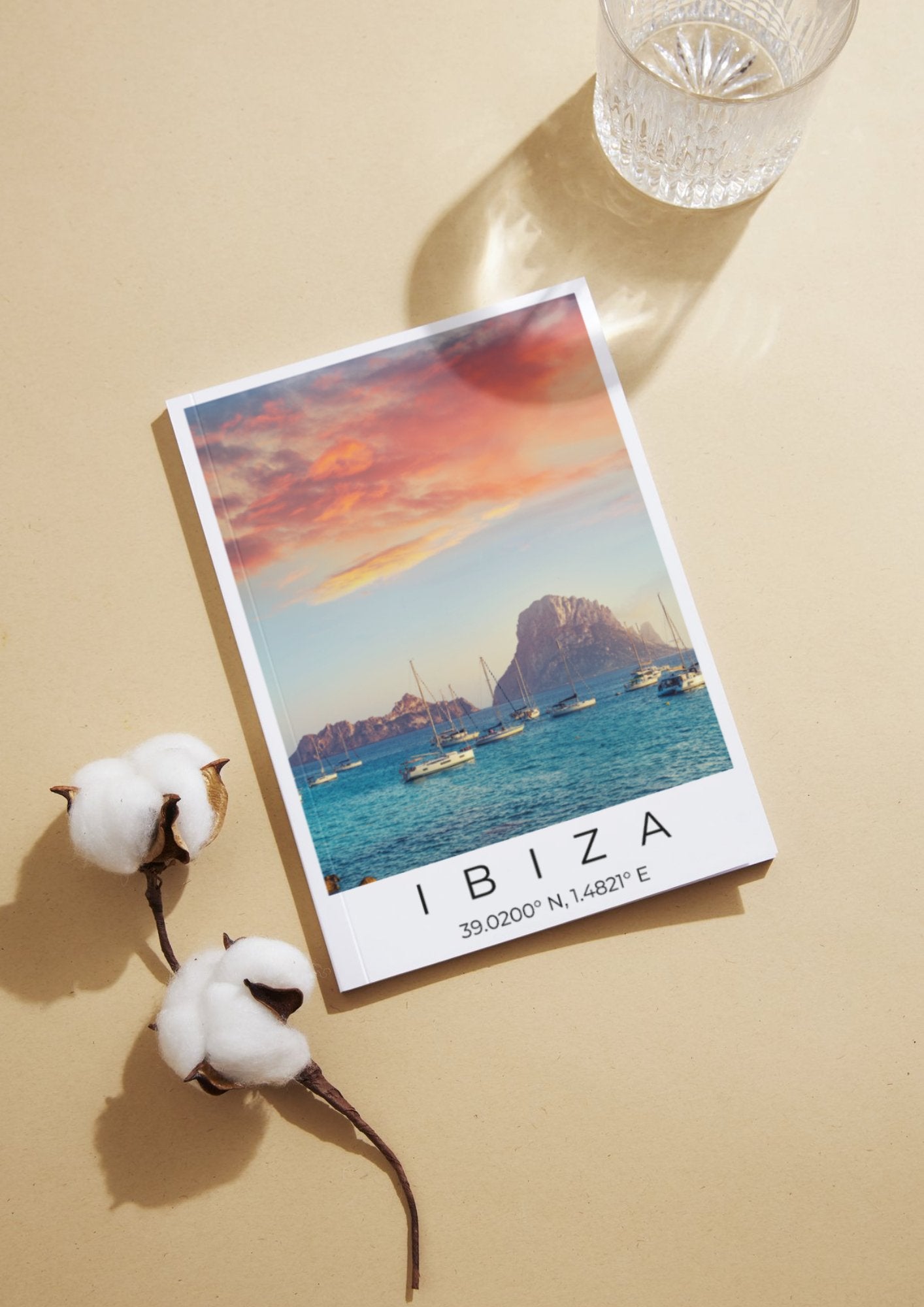 Ibiza Coordinates Poster - ProfessorPrintsUK - A6