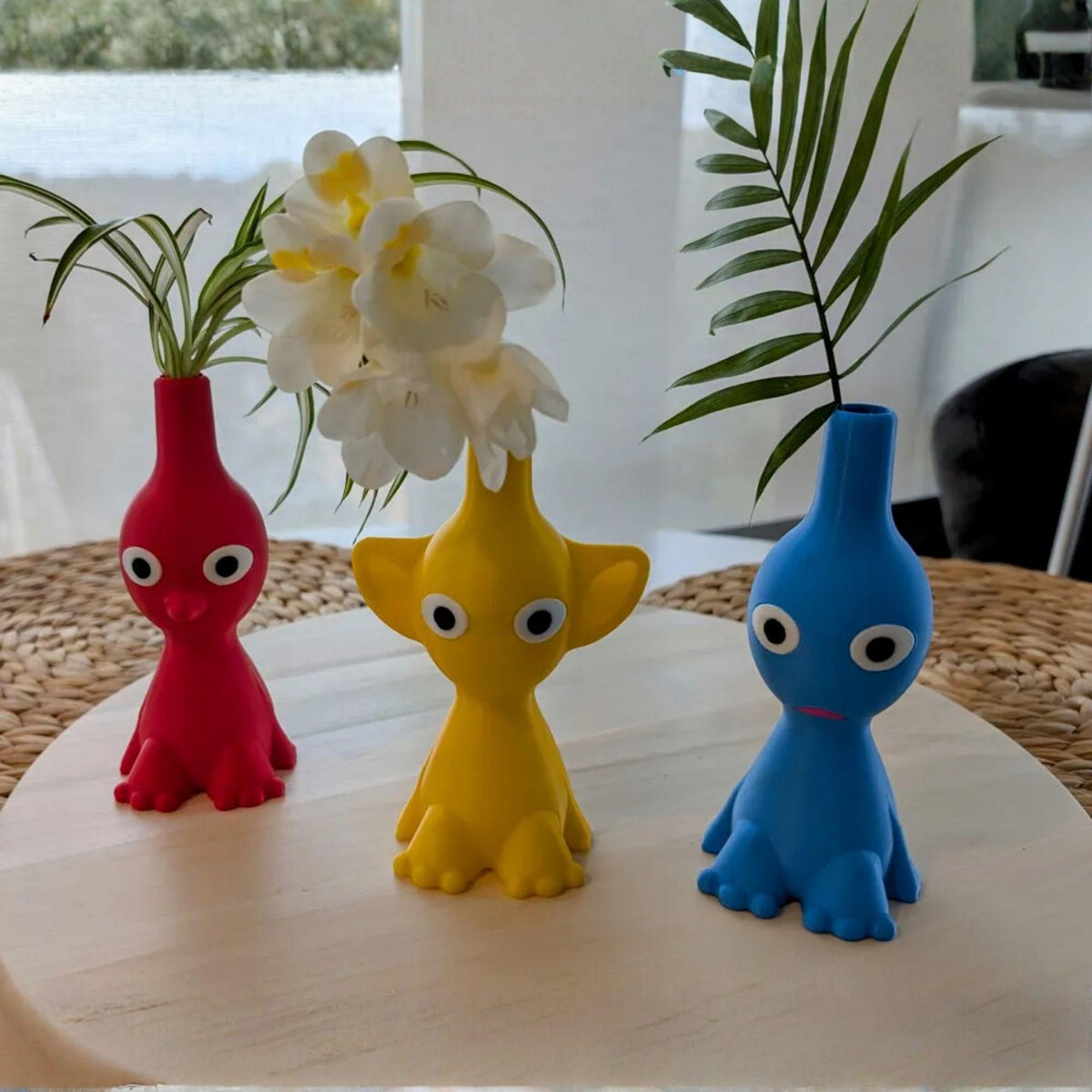 Pikmin Inspired Plant Pots | Cute Creature Planter Set | Gaming Desk Decor | Mini Planters for Succulents & Herbs - BuildYourOwnByThomas