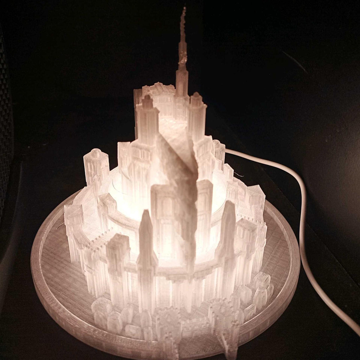 Fantasy Citadel RGB Lamp • Illuminated Fortress Display Light • Colour-Changing Tower for Desk or Room Decor - ThreadaliciousUK
