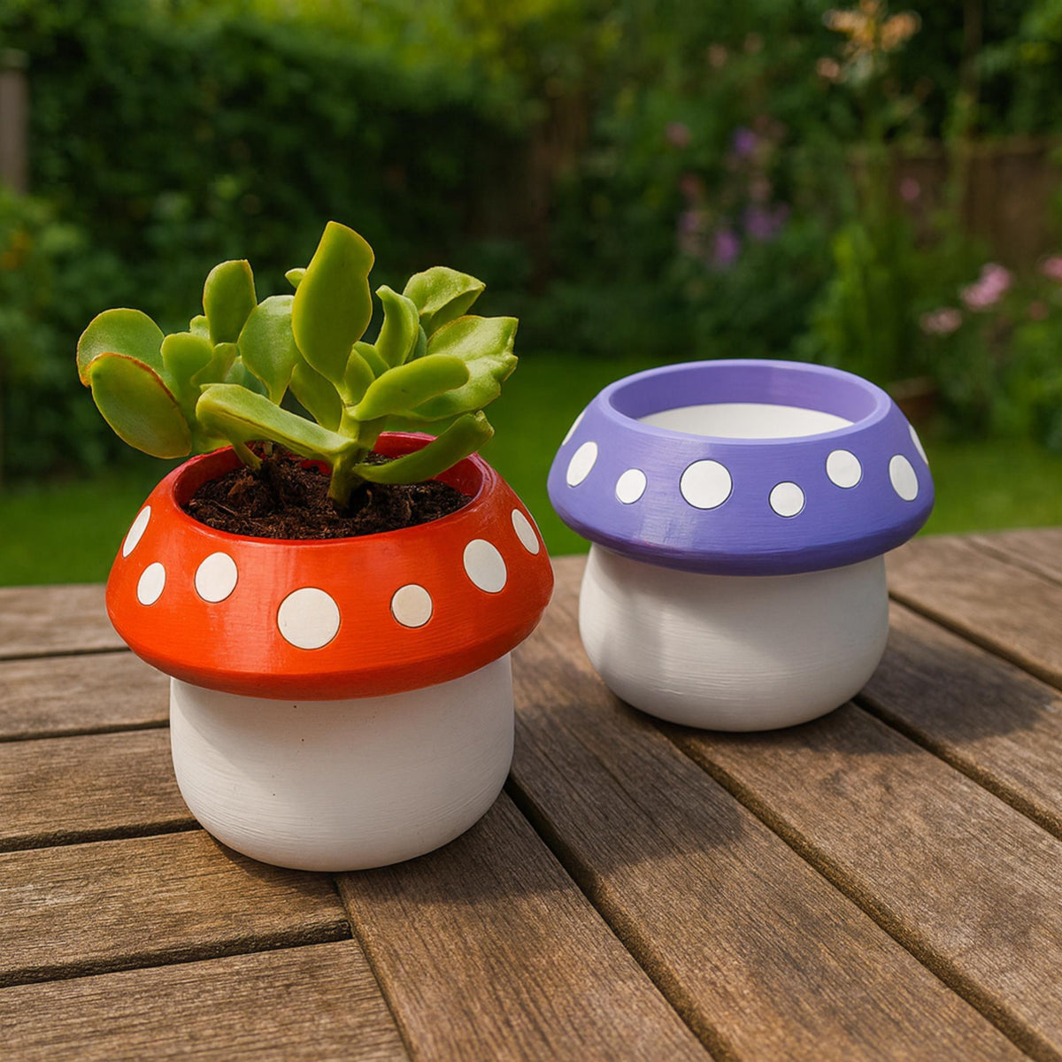 Mushroom Pen Holder • Toadstool Desk Organiser • Whimsical Stationery Pot for Home or Office - ThreadaliciousUK