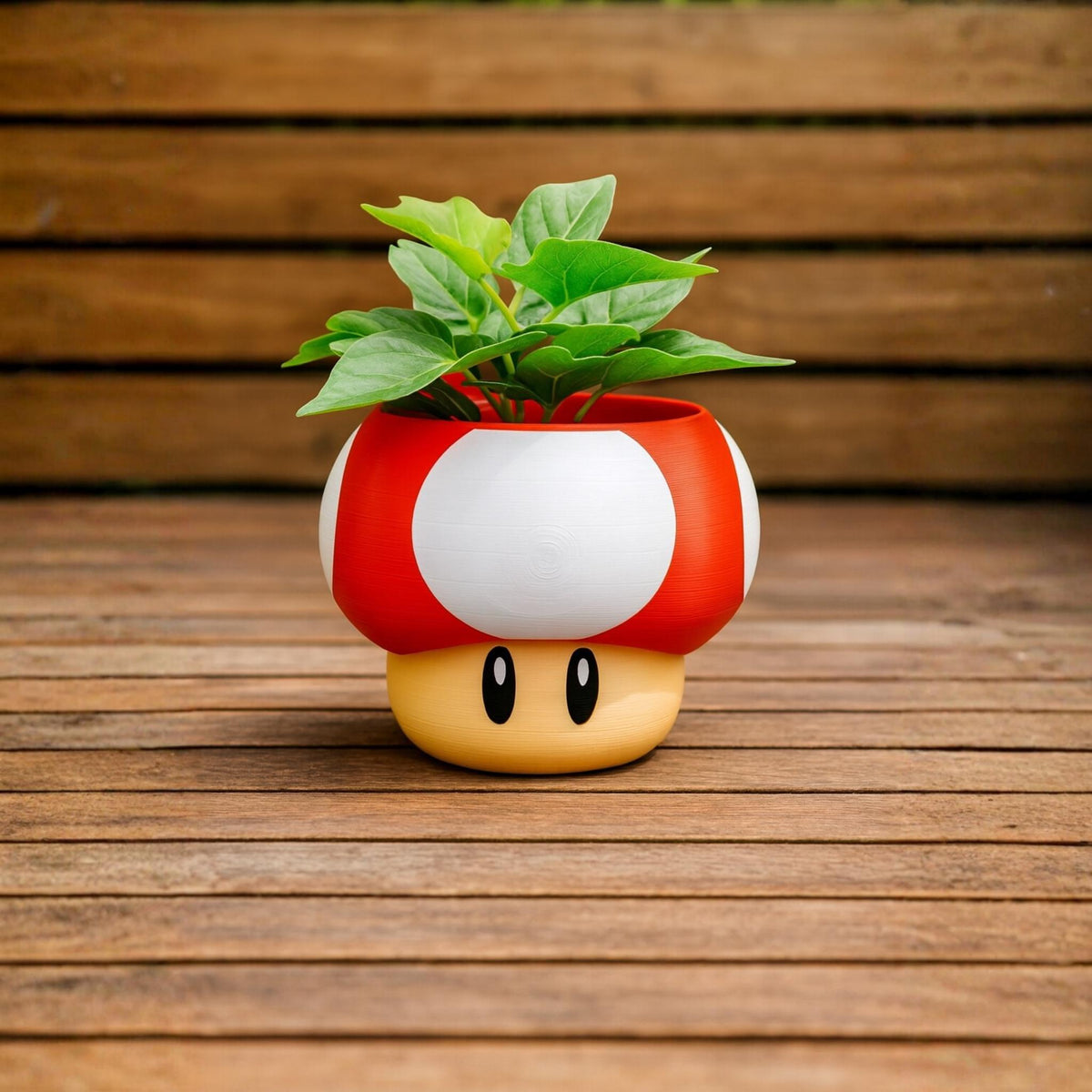 Mushroom Planter Pot • Red Toadstool Plant Holder • Fun Desk or Home Decor for Succulents & Small Plants - ThreadaliciousUK