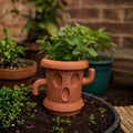 Gyroid Style Planter | Brown Decorative Plant Pot | Character Inspired Home Decor - ThreadaliciousUK