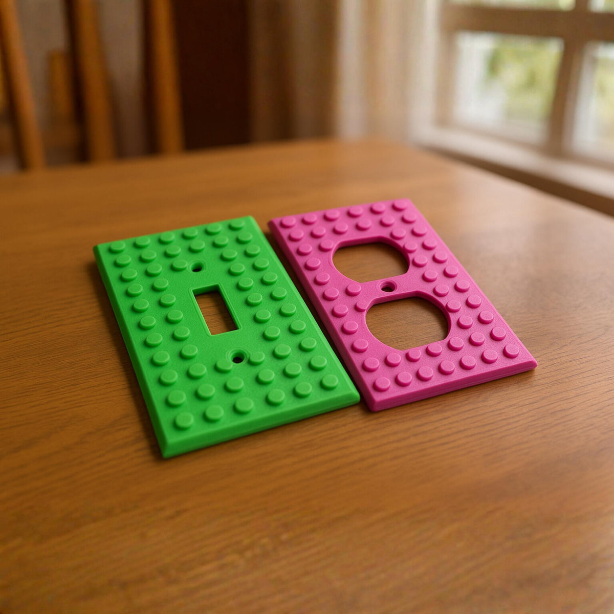 Building Block Light Switch & Outlet Cover | Fun Wall Plate | Kids Room Decor - ThreadaliciousUK
