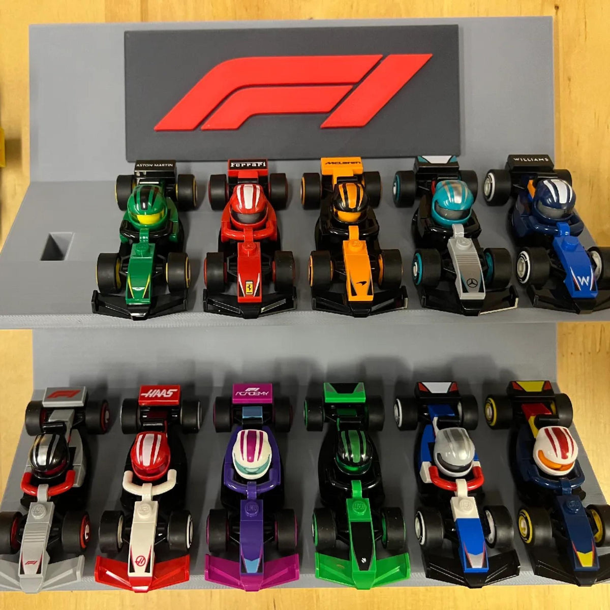 Mini Racing Car Display Stand | Tiered Shelf for Model Cars | Wall Mount/Desk Collectable Holder - ThreadaliciousUK