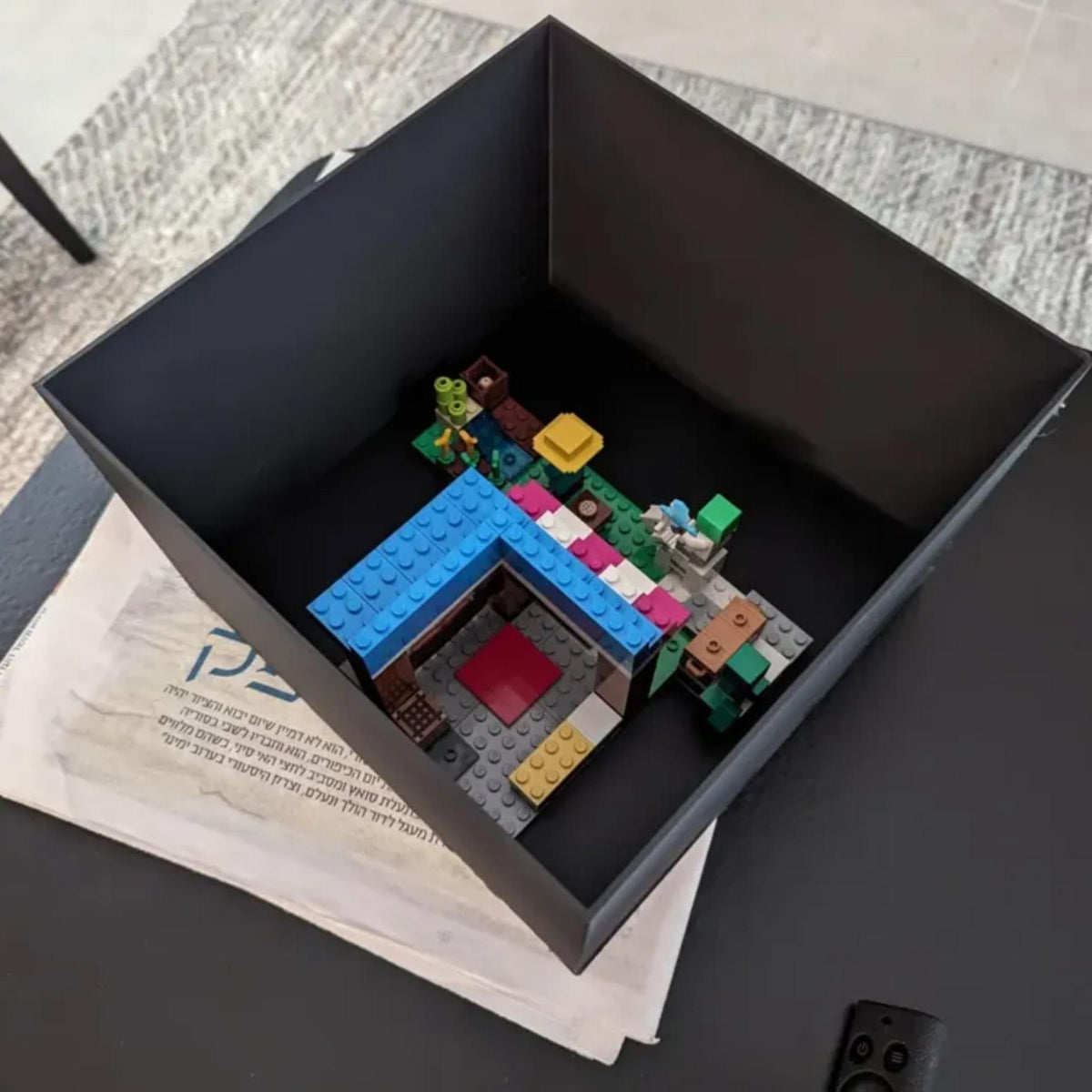 Building Block Storage Box | Stackable Organiser with Lid | Fun Colourful Home or Desk Storage - ThreadaliciousUK