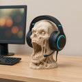 Zombie Head Headphone Stand • Horror Desk Holder • Undead Skull Headset Display for Gaming or Office Setups - ThreadaliciousUK