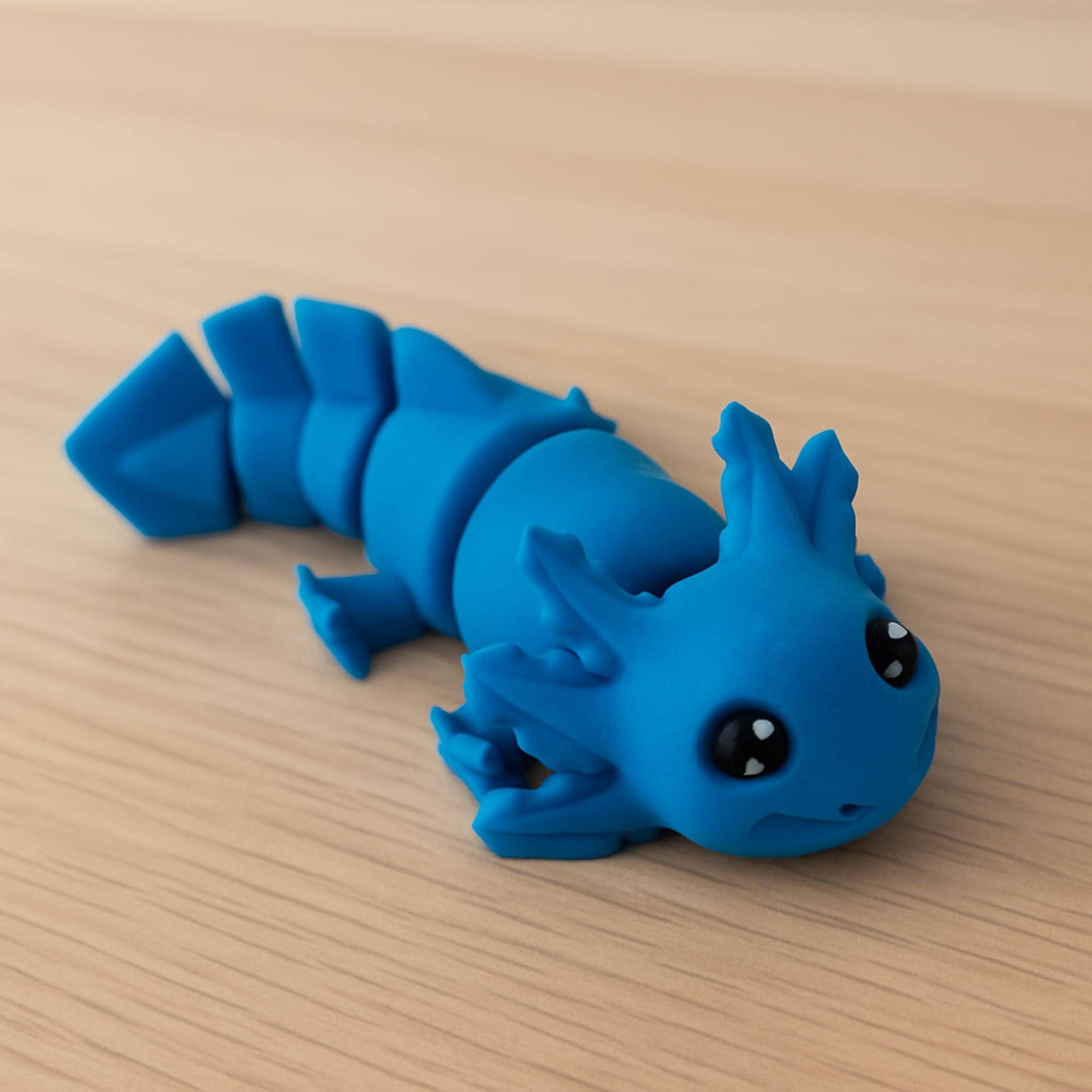 Axolotl Fidget Toy • Articulated Desk Pet • Flexible Sensory Stress Reliever - ThreadaliciousUK