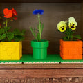 Retro Block and Pipe Planter Set • Geeky Desk Decor • Gaming Style Cube and Tube - ThreadaliciousUK