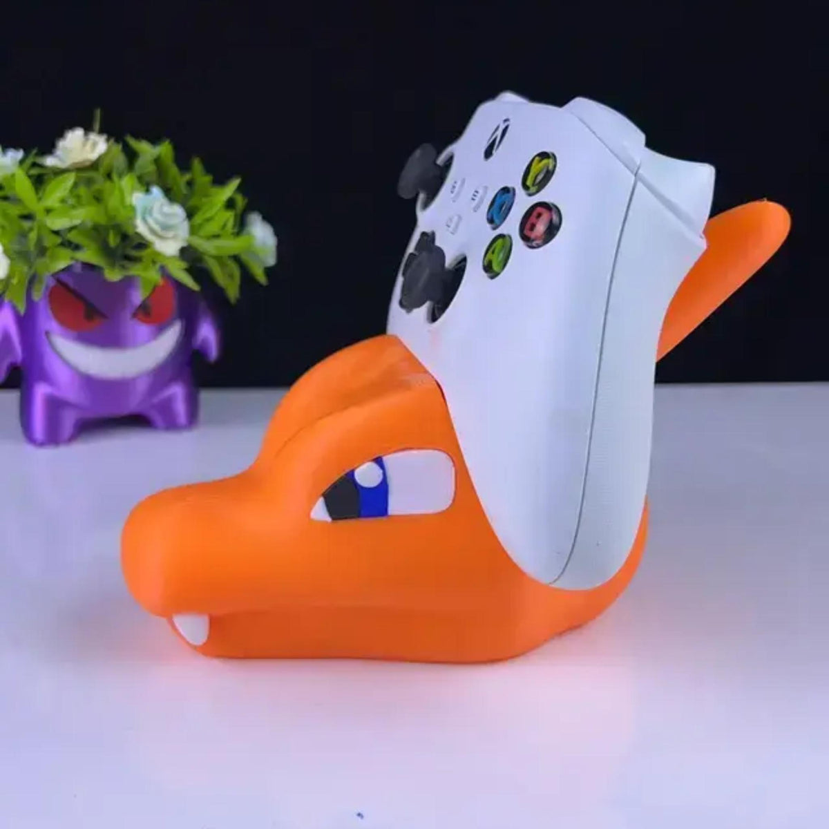 Fiery Dragon Controller Holder – Desktop Display Stand for Gaming Setups - ThreadaliciousUK