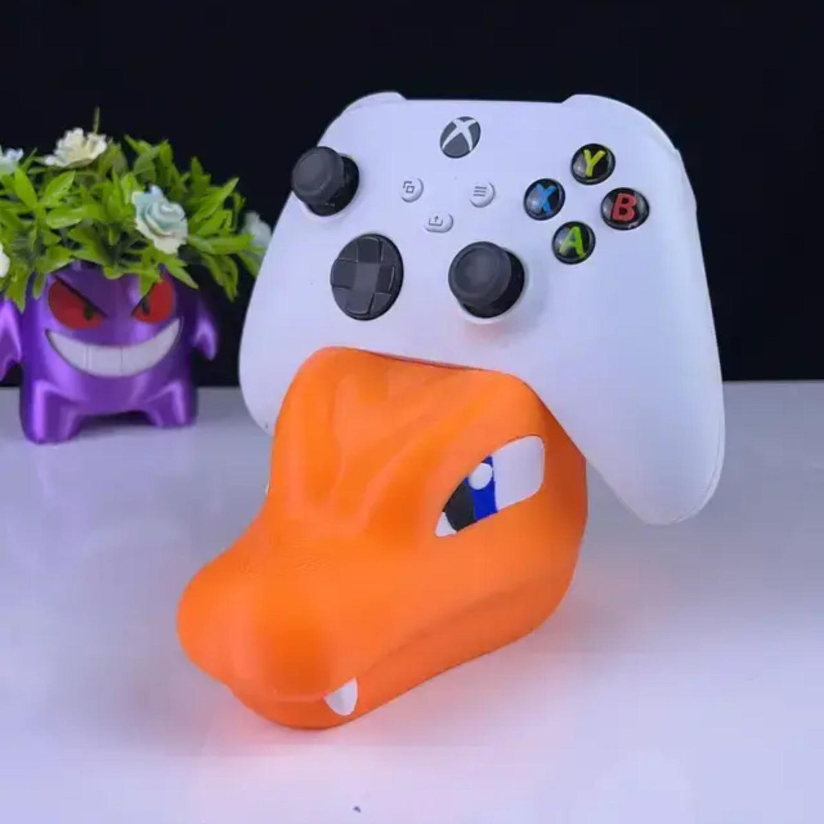 Fiery Dragon Controller Holder – Desktop Display Stand for Gaming Setups - ThreadaliciousUK