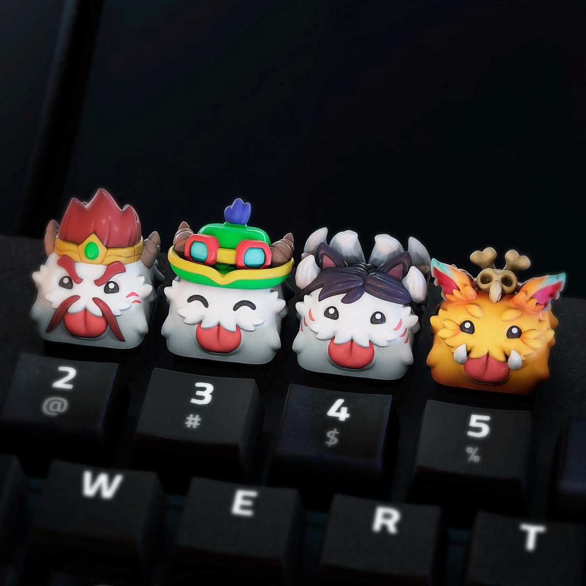 Cute Fantasy Creature Keycaps • Adorable Desk Accessories for Mechanical Keyboards • Custom Gamer Keycap Set - ThreadaliciousUK