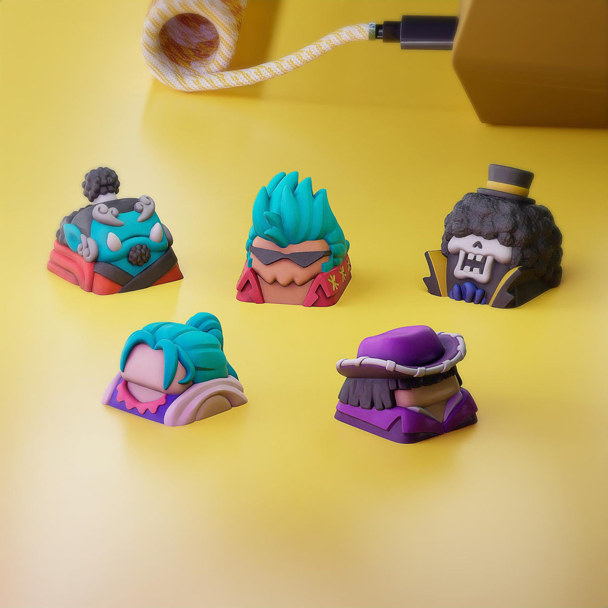 Anime Pirate Crew Keycaps • Custom Character-Inspired Keyboard Set • Decorative Keys for Mechanical Keyboards - ThreadaliciousUK