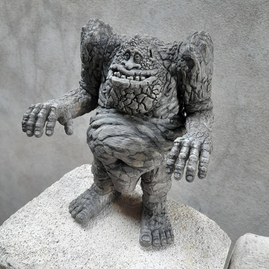 Rock Creature Sculpture – Detailed Fantasy Stone Guardian Display Figure for Shelf or Desk - ThreadaliciousUK