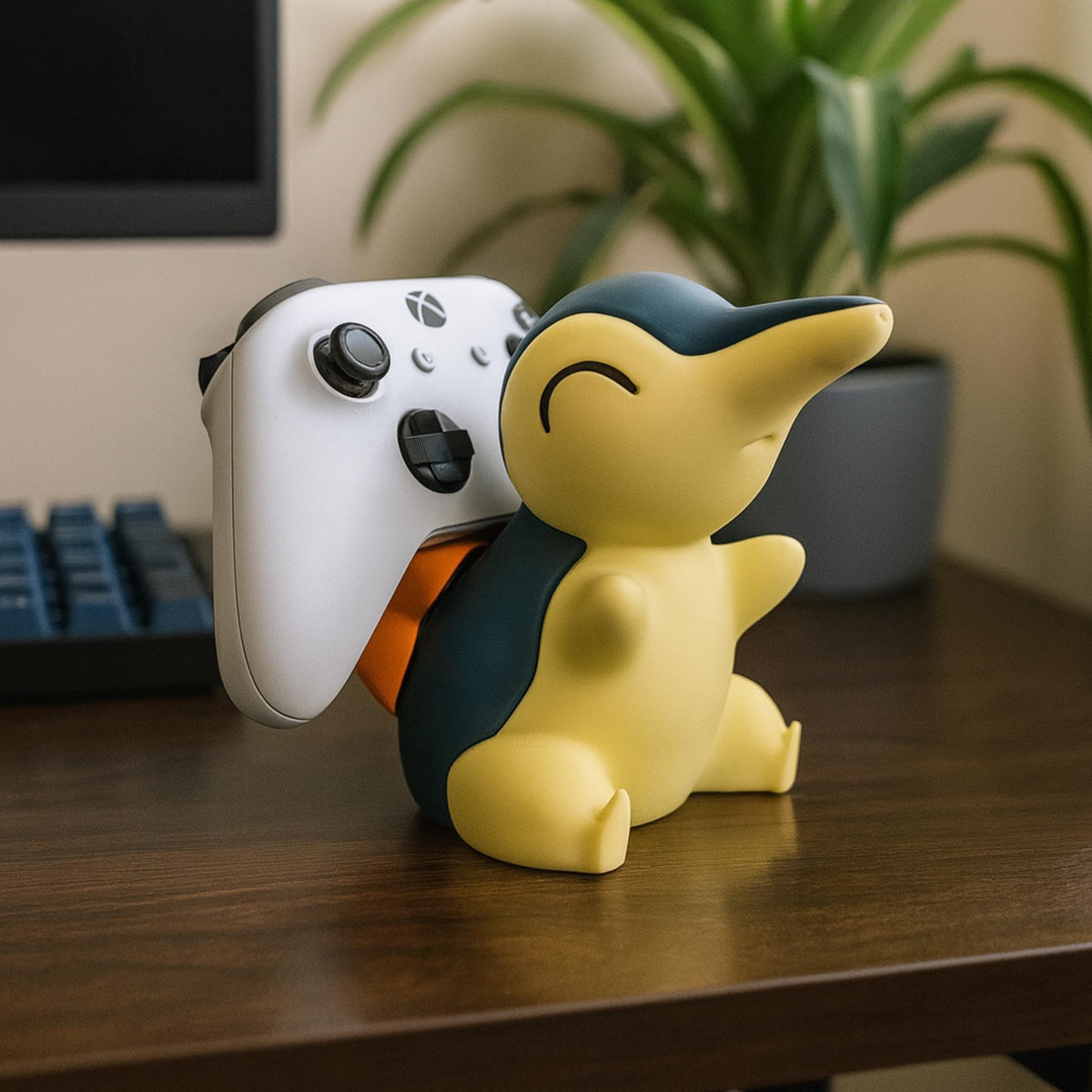 Cyndaquil Controller Holder – Creature Display Stand for Gaming Setups and Collectors - ThreadaliciousUK