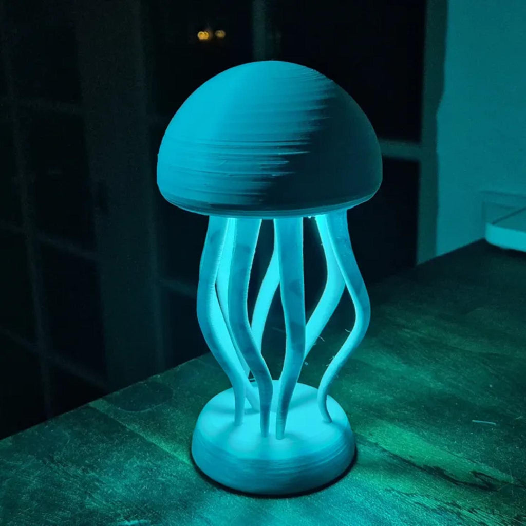 Jellyfish Glow Lamp • Ocean Inspired Ambient Light • Soft Colour Changing Desk or Bedroom Decor - ThreadaliciousUK