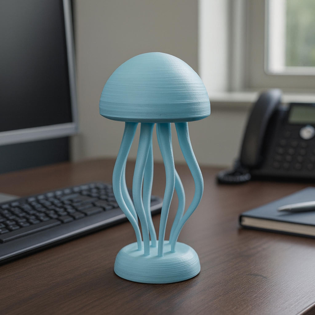 Jellyfish Glow Lamp • Ocean Inspired Ambient Light • Soft Colour Changing Desk or Bedroom Decor - ThreadaliciousUK