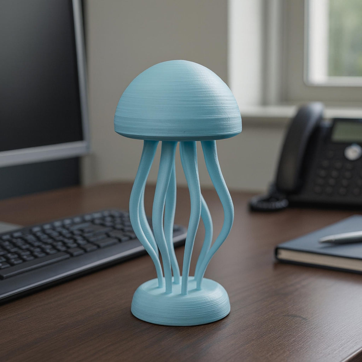 Jellyfish Glow Lamp • Ocean Inspired Ambient Light • Soft Colour Changing Desk or Bedroom Decor - ThreadaliciousUK