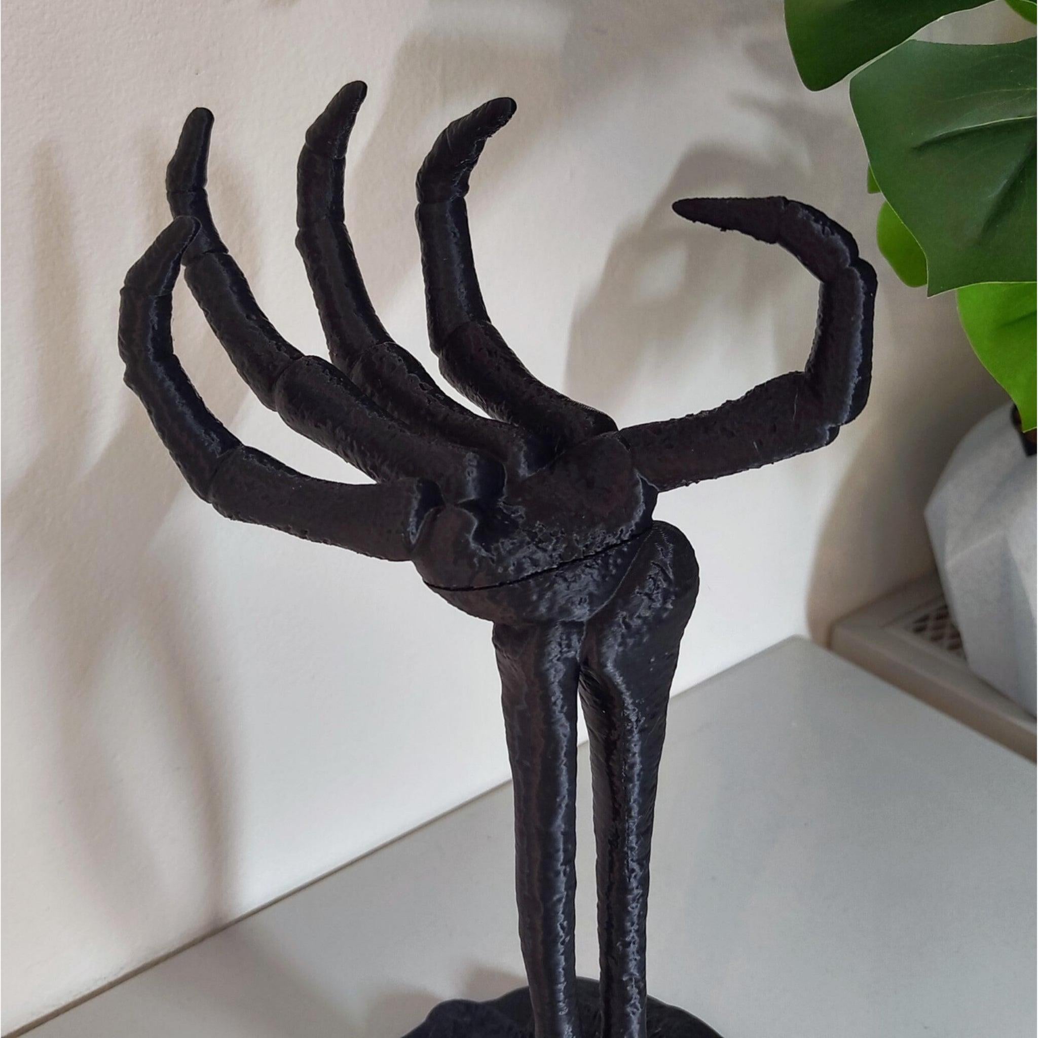 Skeleton Hand Headphone Stand • Gothic Desk Holder • Creepy Horror-Themed Headset Display - ThreadaliciousUK