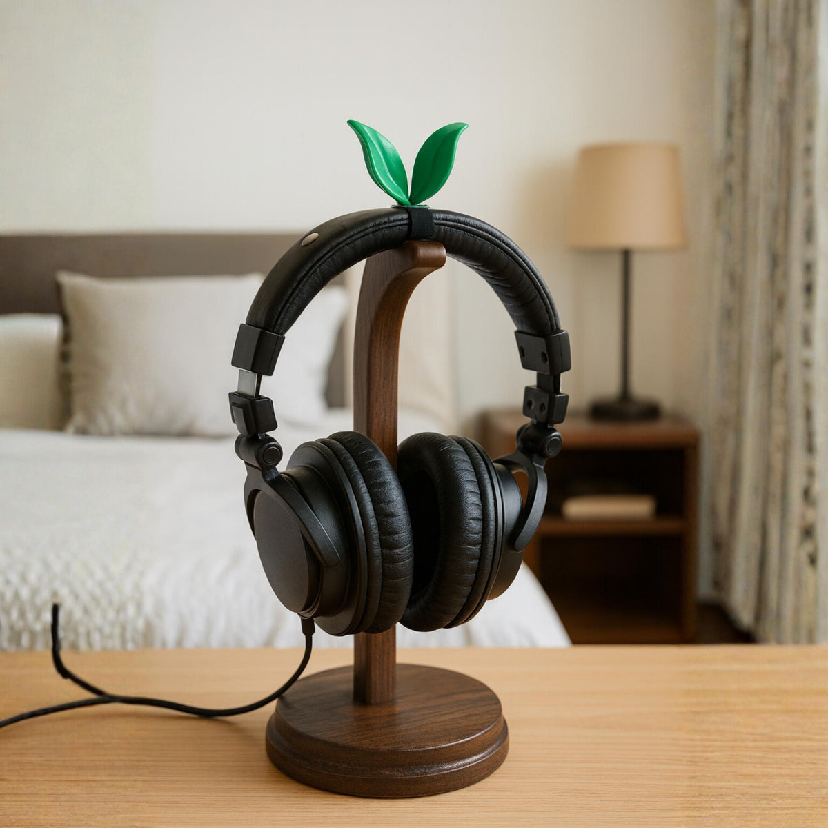 Leaf Headphone Accessory • Sprout Clip for Headsets • Kawaii Green Plant Decor - ThreadaliciousUK