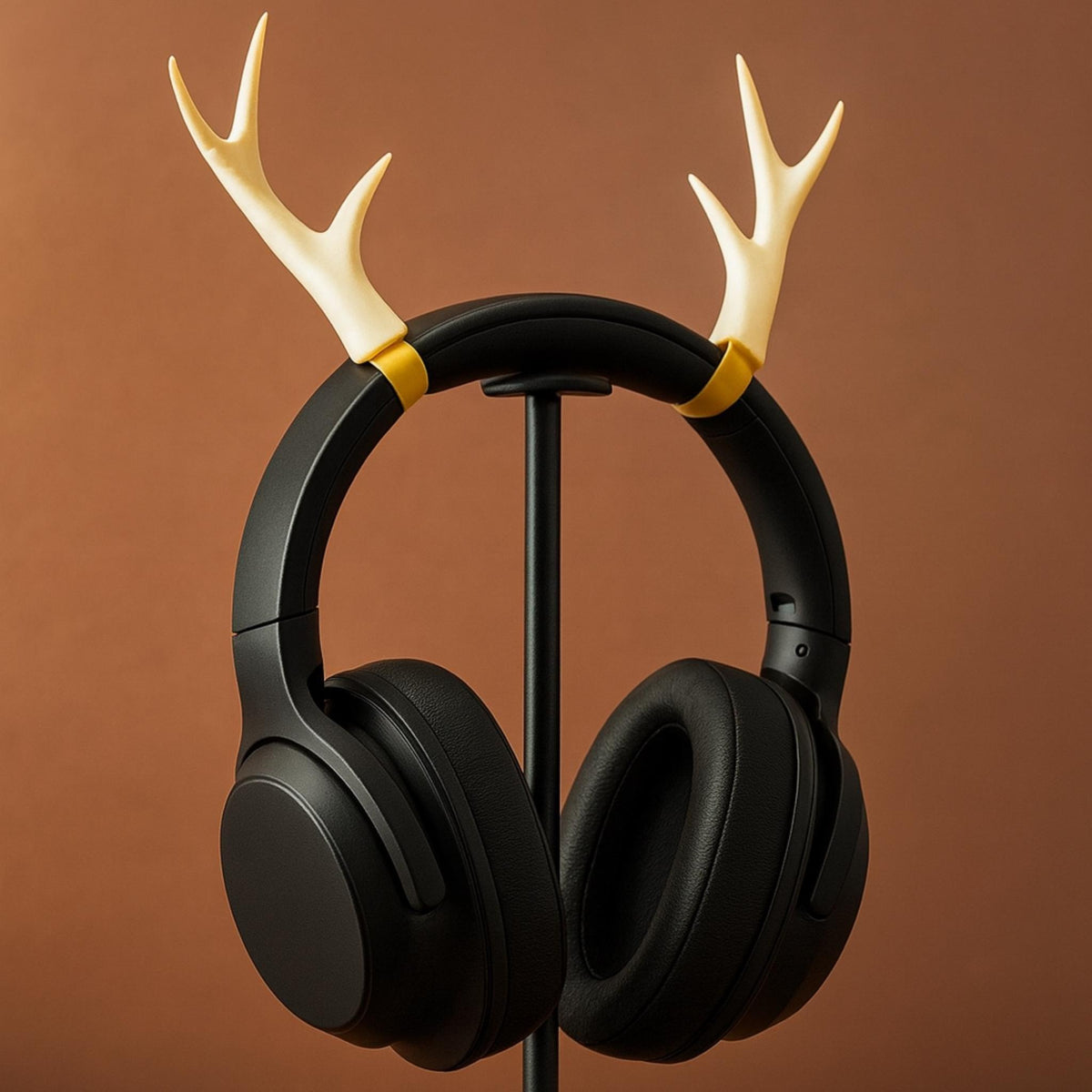 Stag Antler Headphone Accessories • Clip-On Deer Horns for Headsets • Cosy Forest & Fantasy Gaming Decor - ThreadaliciousUK