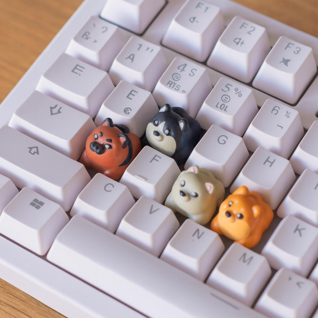 Shiba Inu Dog Keycap | Artisan Keycap for Mechanical Keyboards | Kawaii Desk Accessory - ThreadaliciousUK