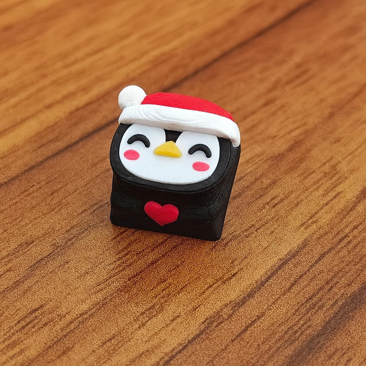 Cute Penguin Christmas Keycap • Festive Holiday Artisan Key for Custom Mechanical Keyboards - ThreadaliciousUK