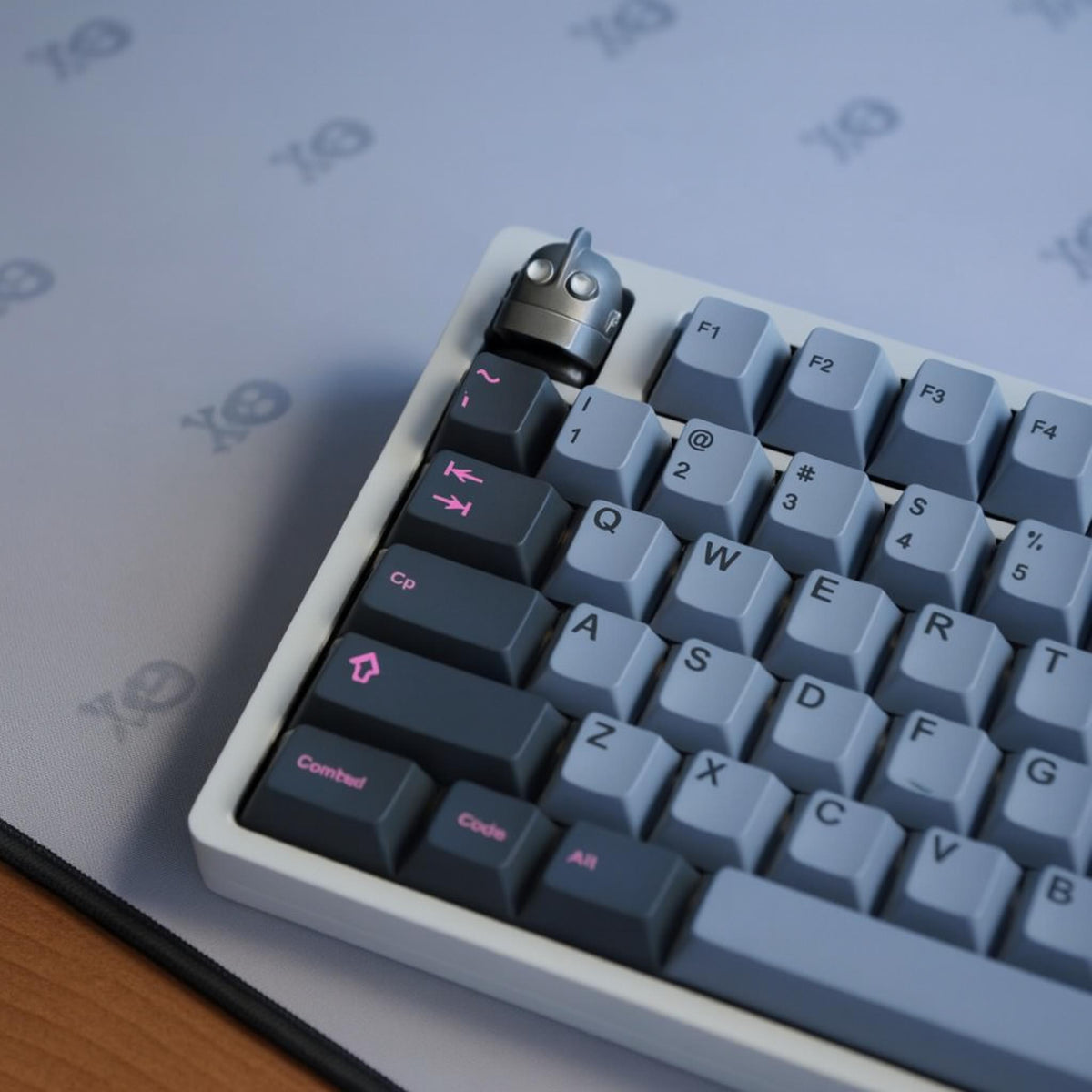 Robot Guardian Artisan Keycap • Metallic Mech Character Accent Key for Mechanical Keyboards - ThreadaliciousUK