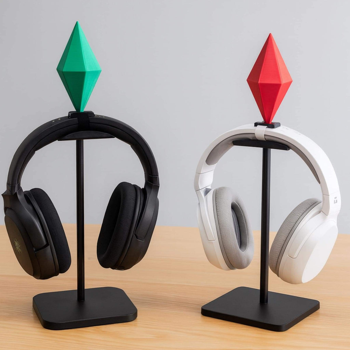 Plumbob Headphone Attachment | Iconic Gamer Accessory | Colourful Desk Decor | Fun Custom Add-On for Headsets - ThreadaliciousUK
