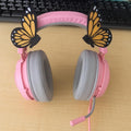 Butterfly Headphone Attachment | Headset Decor | Cosy Gaming Accessory | Personalised Add-On - ThreadaliciousUK