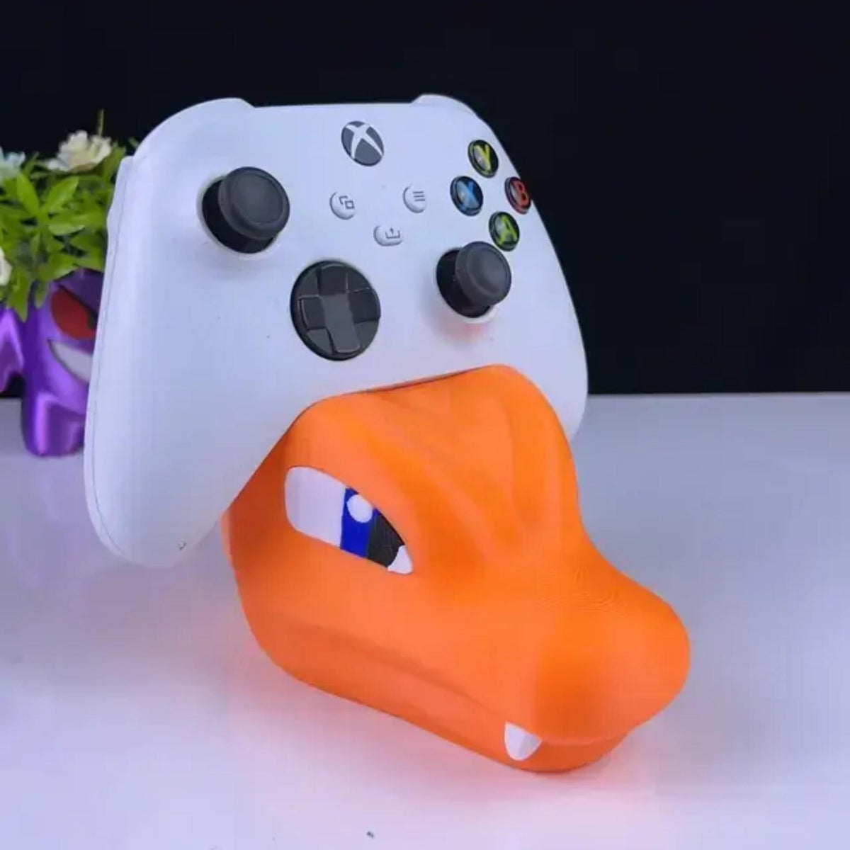 Fiery Dragon Controller Holder – Desktop Display Stand for Gaming Setups - ThreadaliciousUK