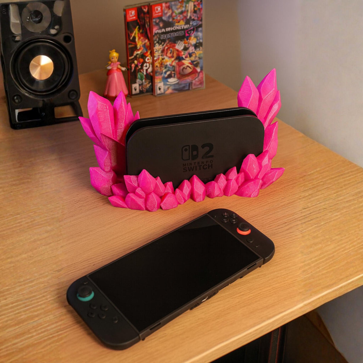 Crystal Dock Stand for Handheld Console | Elegant Display Base | Gaming Desk Crystal Holder - ThreadaliciousUK