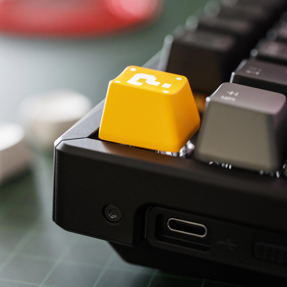 Question Block Inspired Keycap | Retro Gaming Artisan Keycap | Custom Mechanical Keyboard Key - ThreadaliciousUK