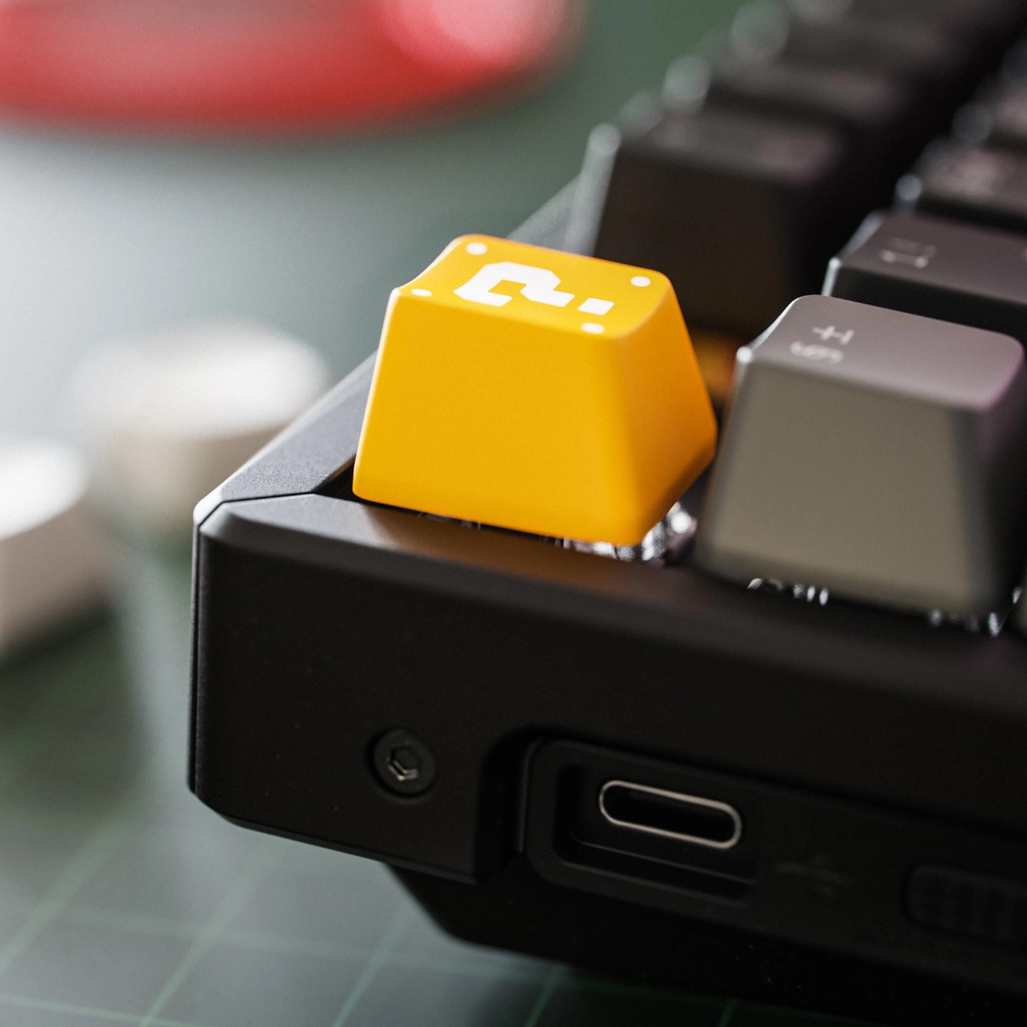 Question Block Inspired Keycap | Retro Gaming Artisan Keycap | Custom Mechanical Keyboard Key - ThreadaliciousUK