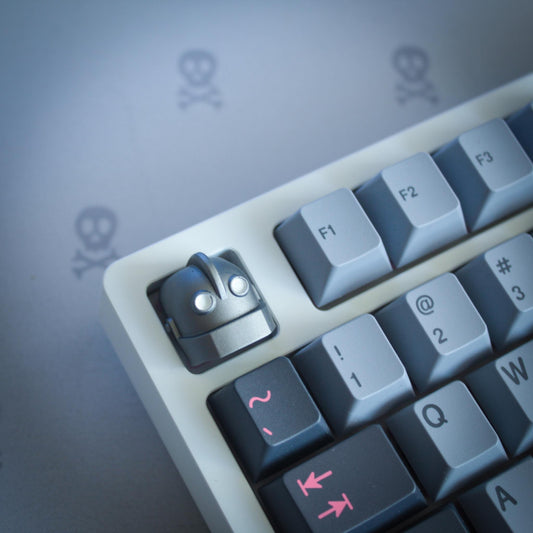 Robot Guardian Artisan Keycap • Metallic Mech Character Accent Key for Mechanical Keyboards - ThreadaliciousUK