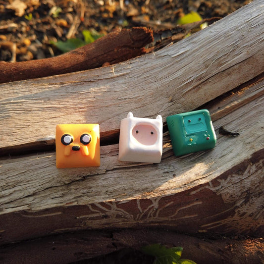 Cartoon Trio Artisan Keycap Set • Character Keycaps for Custom Mechanical Keyboards - ThreadaliciousUK