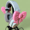 Bow Headphone Accessories • Clip-On Ribbon Set for Headsets • Decor for Gaming & Desk Setups - ThreadaliciousUK