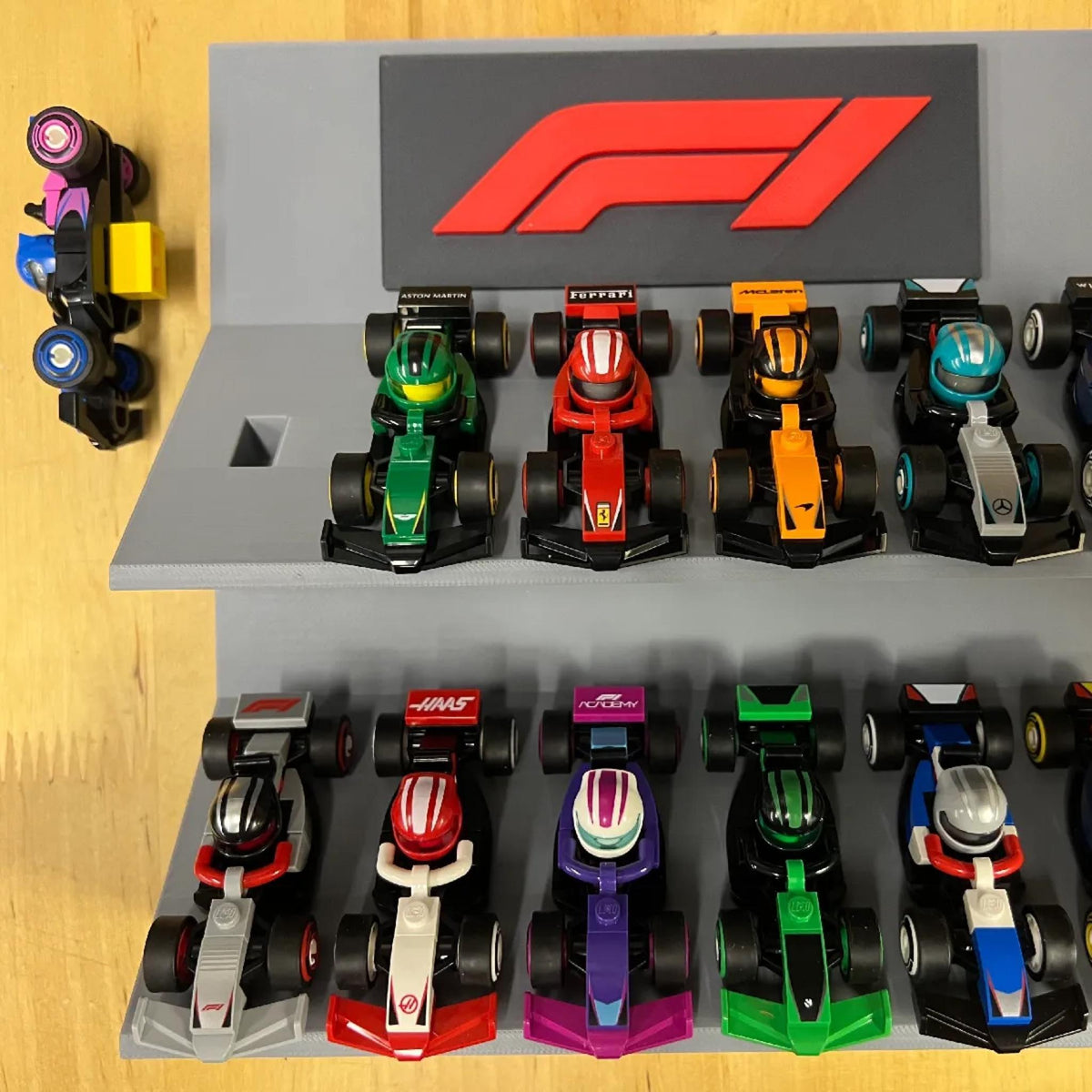 Mini Racing Car Display Stand | Tiered Shelf for Model Cars | Wall Mount/Desk Collectable Holder - ThreadaliciousUK