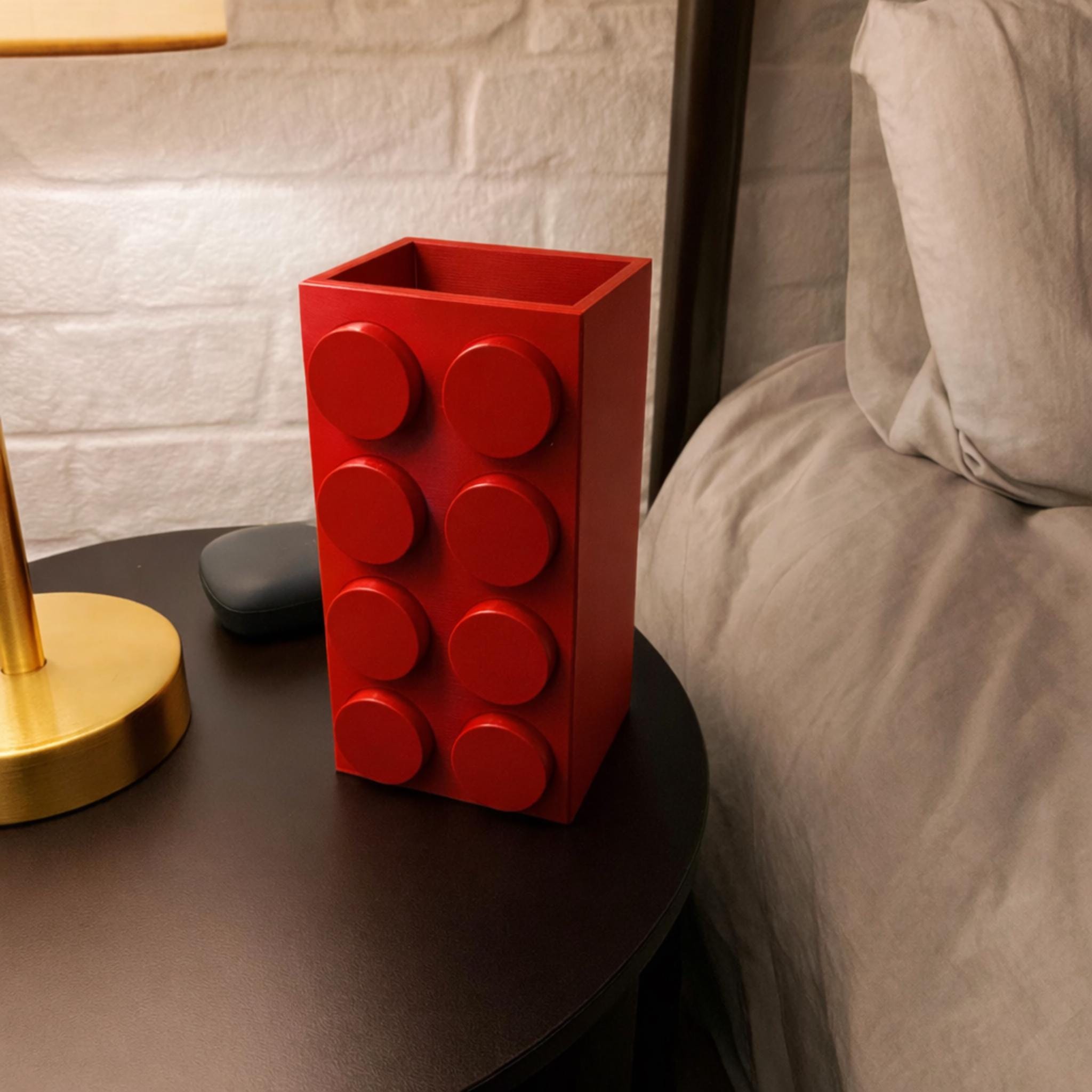 Building Block Style Vase | Colourful Decorative Flower Holder | Playful Home or Office Decor - ThreadaliciousUK
