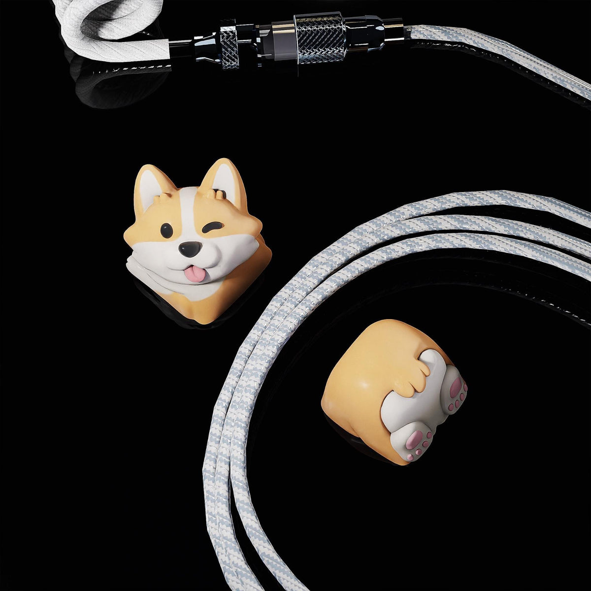 Shiba Inu Artisan Keycap • Dog Character Accent Key for Custom Mechanical Keyboards - MoreMiniaturesStudio