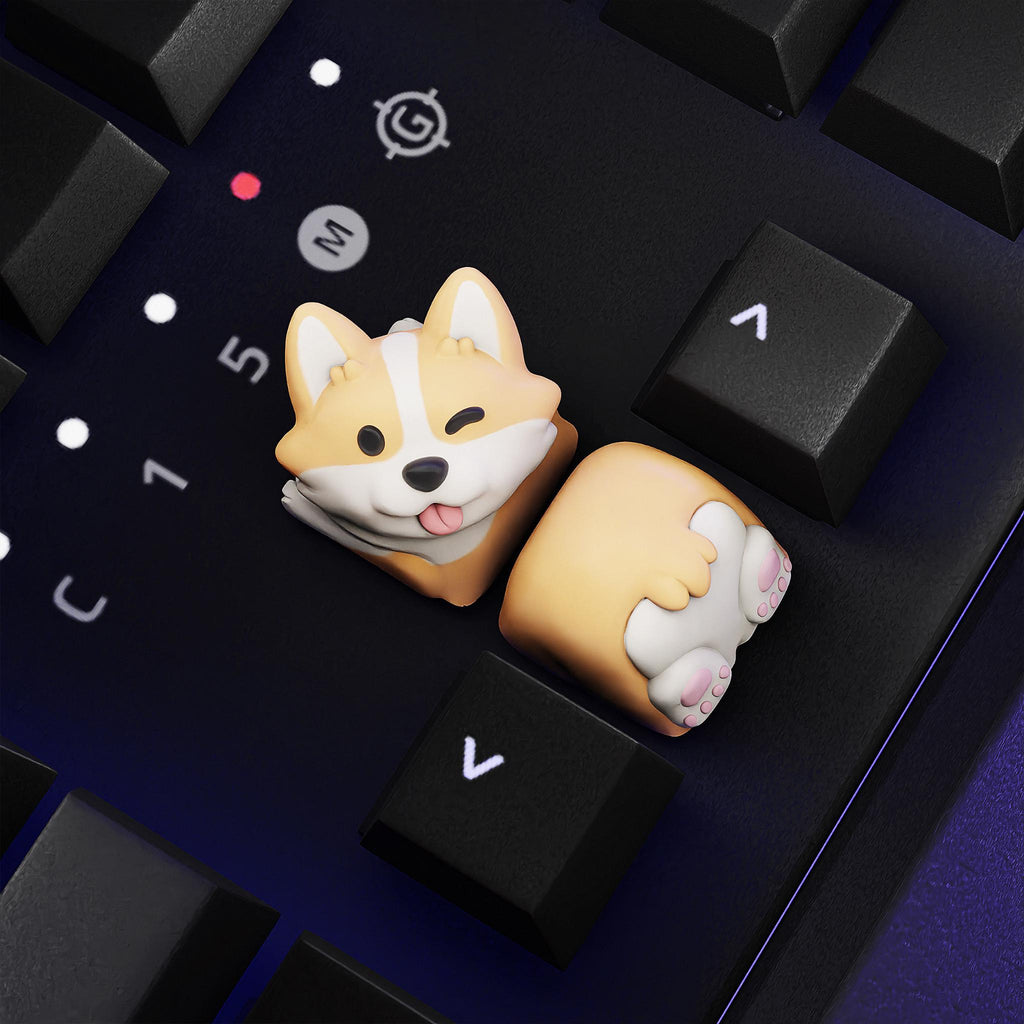 Shiba Inu Artisan Keycap • Dog Character Accent Key for Custom Mechanical Keyboards - MoreMiniaturesStudio
