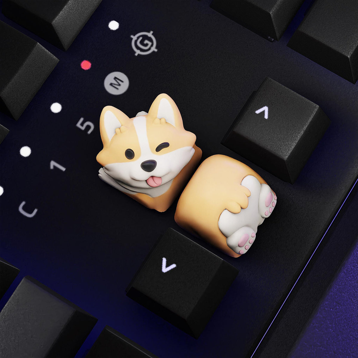 Shiba Inu Artisan Keycap • Dog Character Accent Key for Custom Mechanical Keyboards - MoreMiniaturesStudio