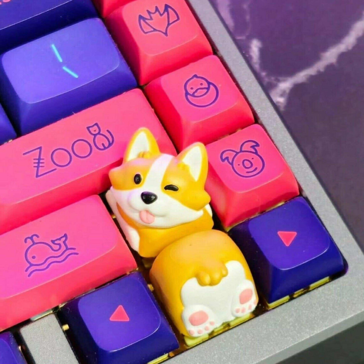Shiba Inu Artisan Keycap • Dog Character Accent Key for Custom Mechanical Keyboards - MoreMiniaturesStudio