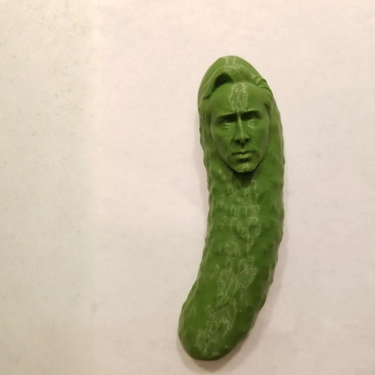 Celebrity Pickle Magnet • Surreal Face Vegetable Decor • Novelty Fridge or Desk Magnet - MoreMiniaturesStudio