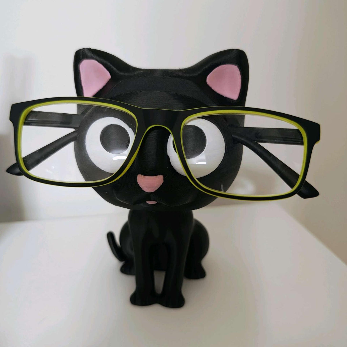 Cat Glasses Holder • Desk Eyewear Stand • Cat Decor Glasses Rest • Spectacles Holder for Desk or Bedside - MoreMiniaturesStudio