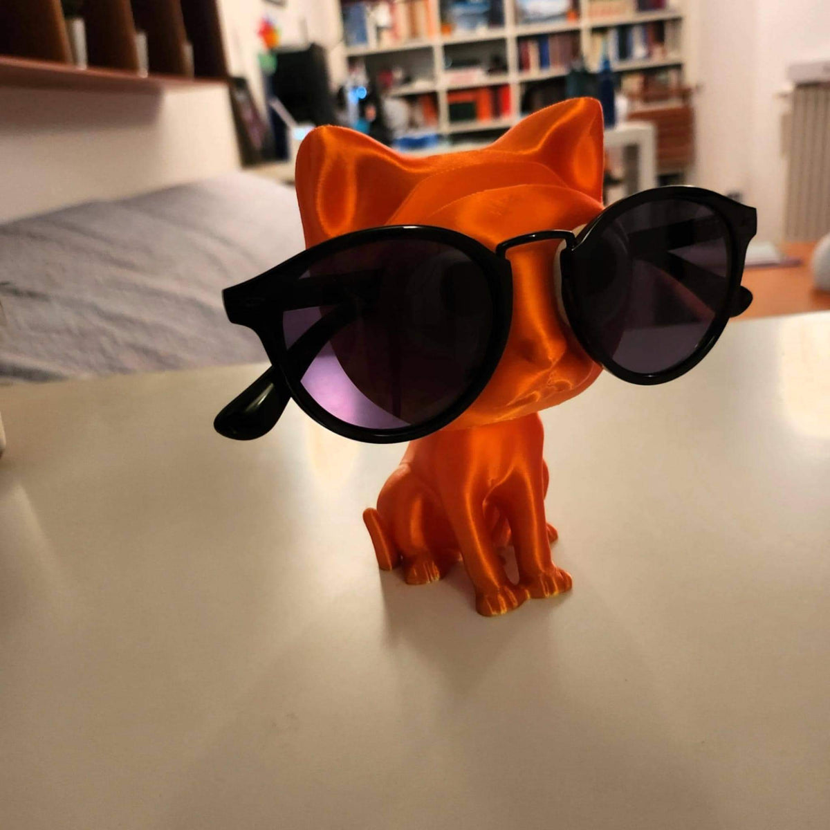 Cat Glasses Holder • Desk Eyewear Stand • Cat Decor Glasses Rest • Spectacles Holder for Desk or Bedside - MoreMiniaturesStudio