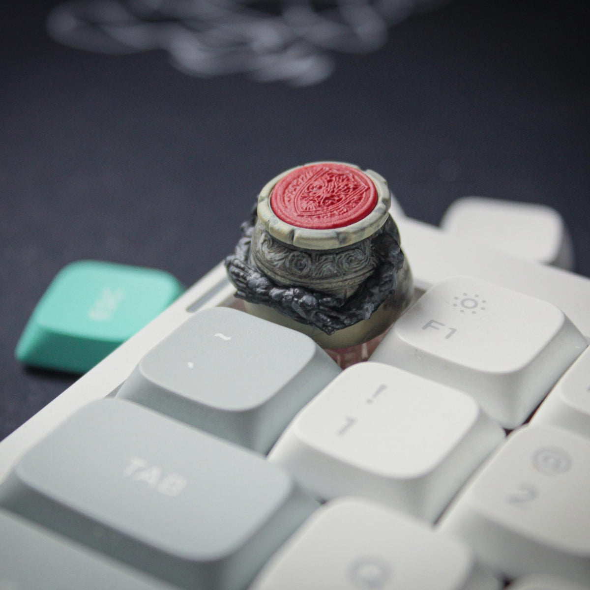 Iron Fist Alexander Keycap • Souls-Inspired Mechanical Keyboard Key • Artisan Resin-Style Keycap • Desk Display Accent - MoreMiniaturesStudio