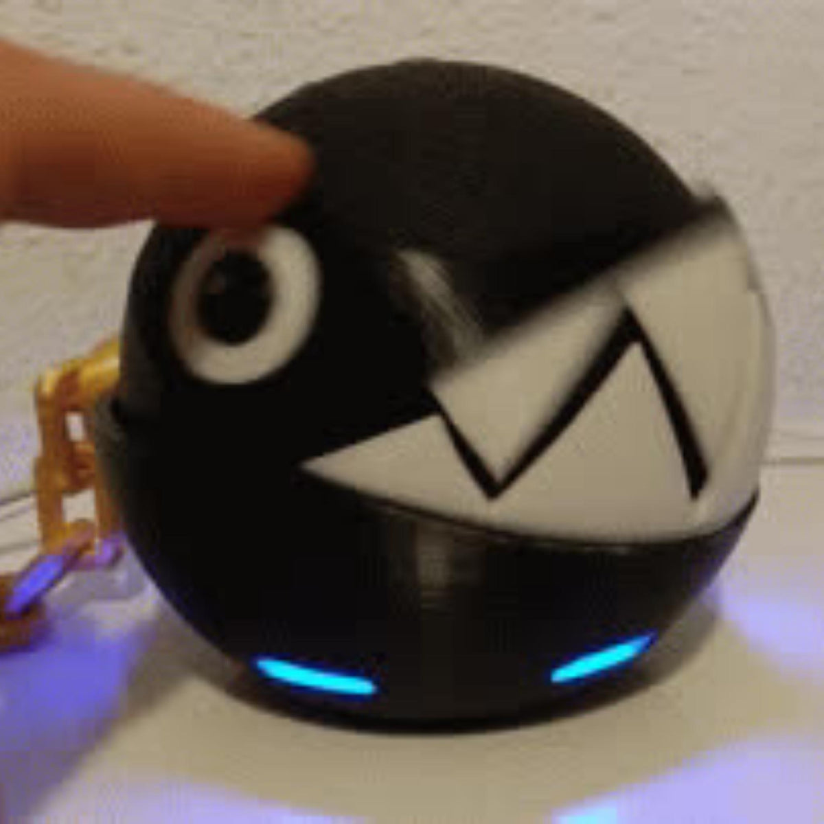 Interactive Chomping Monster Smart Speaker Holder – Animated Jaw Desk Display for Echo Dot - MoreMiniaturesStudio
