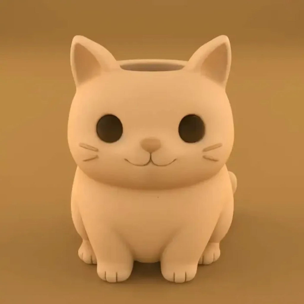 Cute Cat Pen Holder | Adorable Desk Organiser for Office & Study, Minimal Animal Stationery Storage Decor - MoreMiniaturesStudio